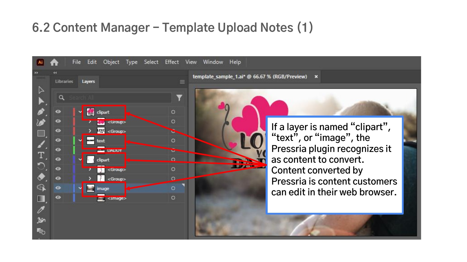Upload rules — layer names